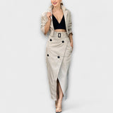 Lyra - Elegantní midi sukně s kapsami