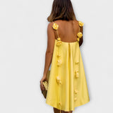 Jordan - Stylové květinové tištěné bezramínkové mini šaty