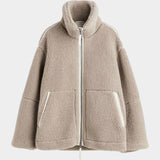 Petra – dámský oversized teddy kabát se zipem