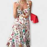 Heather - Stylový dvoudílný set s sukní