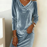 Serena – Luxusní, jemně splývavé sametové šaty