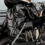 Lina | Dlouhá, teplá prošívaná bunda s prostornou kapucí