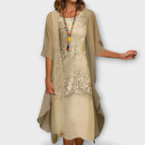 Danielle - Elegantní Dvoudílné Šifónové Šaty