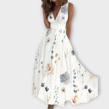 Romy - Květinové šaty s V-výstřihem